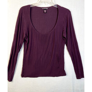 Victoria's Secret Knit Top Women Medium Burgundy Name On Back Classic Minimalist